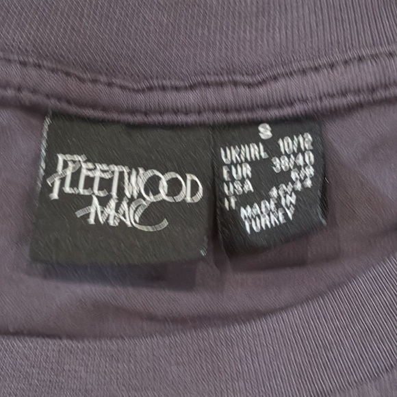 Fleetwood Mac Music Boxy Graphic Tee Floral butterfly pink orange shirt Sz S 6/8 - Picture 5 of 7